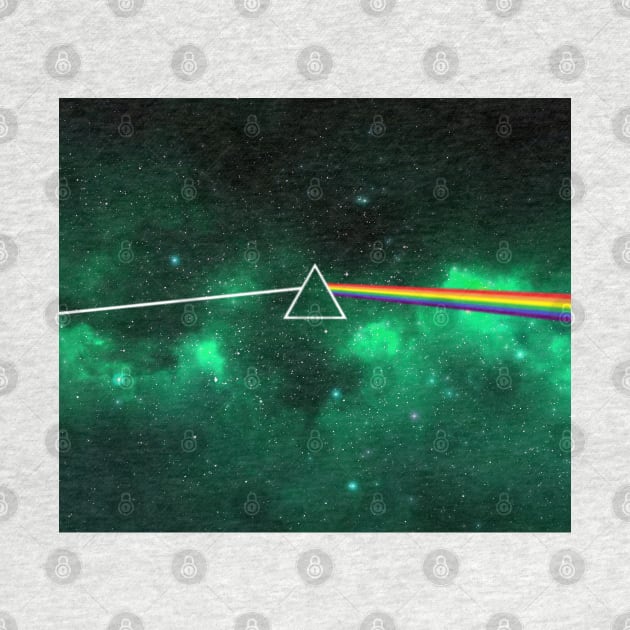 Pink Floyd Dark Side of the Moon Space Green by Irla